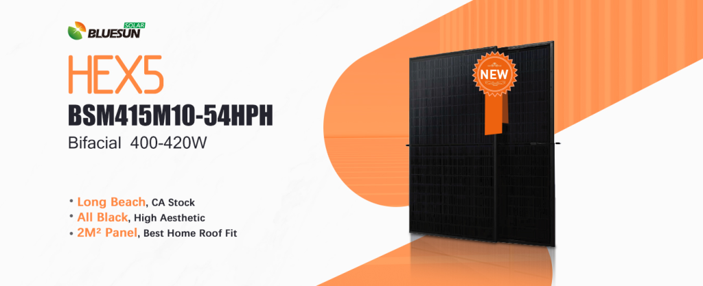 US STOCK 415W 108cells All Black Solar Panel - Bluesun Solar