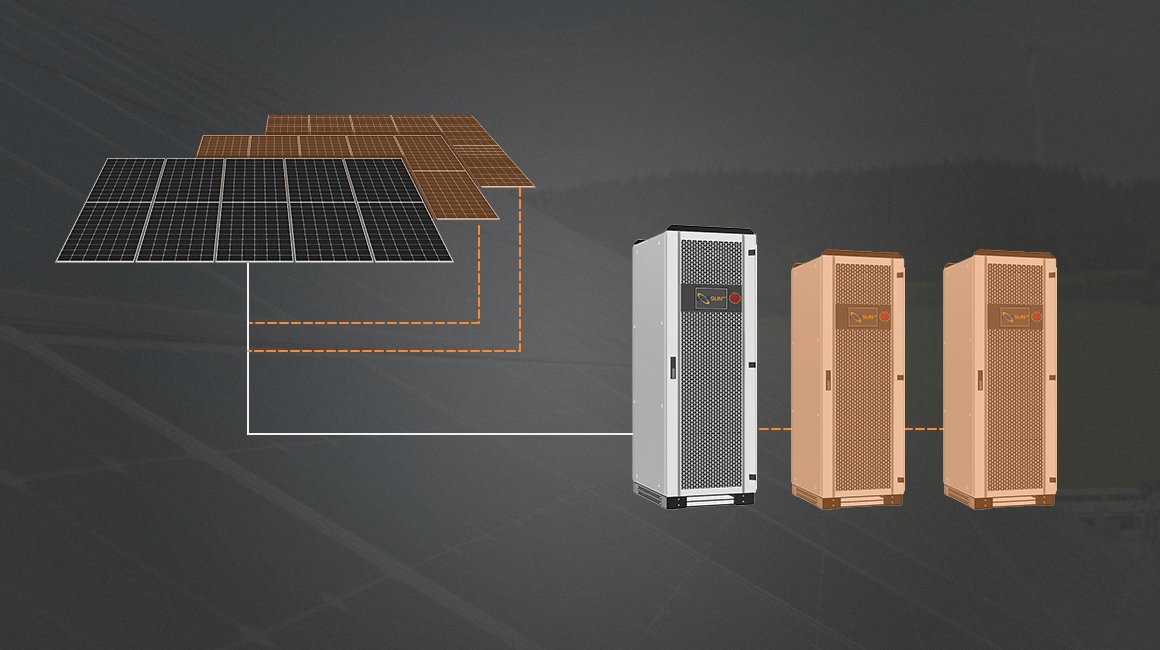 solar panels and inverters